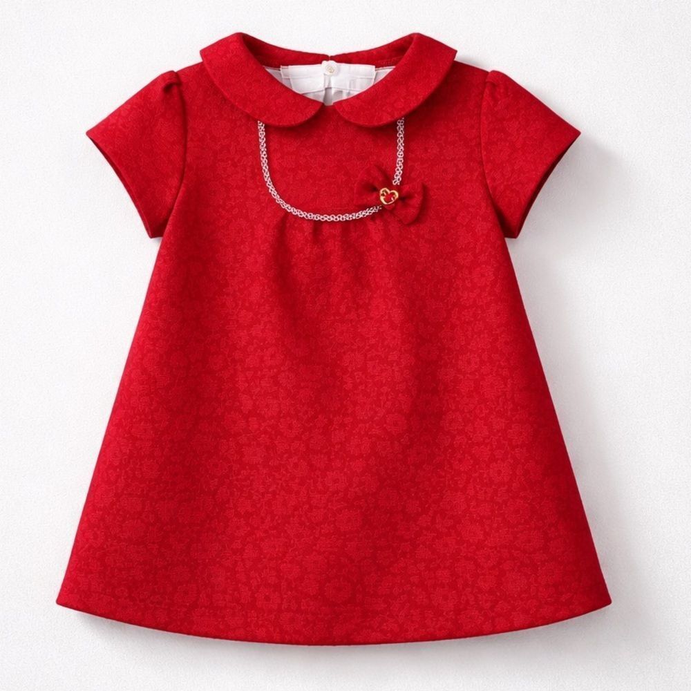 Mayoral red formal cap sleeve dress size 4-6 months NWT